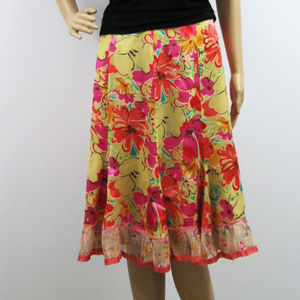 Boho Floral Pink Skirt